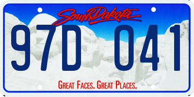 SD license plate 97DO41