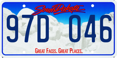 SD license plate 97DO46