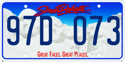 SD license plate 97DO73