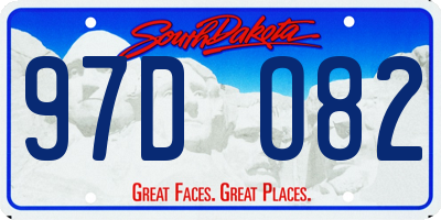 SD license plate 97DO82