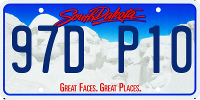 SD license plate 97DP10
