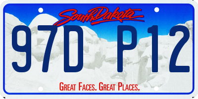 SD license plate 97DP12