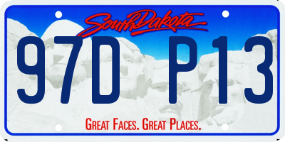 SD license plate 97DP13