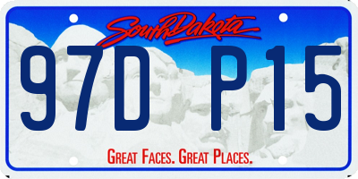 SD license plate 97DP15