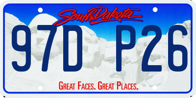 SD license plate 97DP26