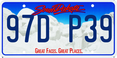 SD license plate 97DP39