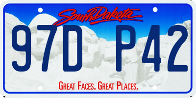 SD license plate 97DP42