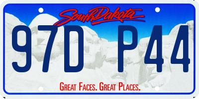 SD license plate 97DP44