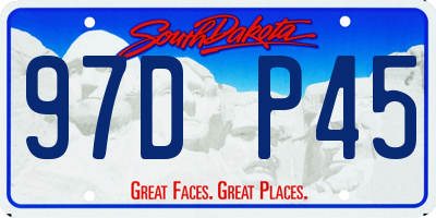 SD license plate 97DP45