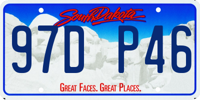 SD license plate 97DP46