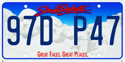 SD license plate 97DP47