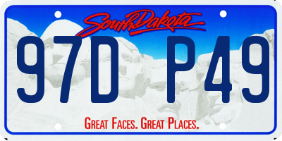 SD license plate 97DP49