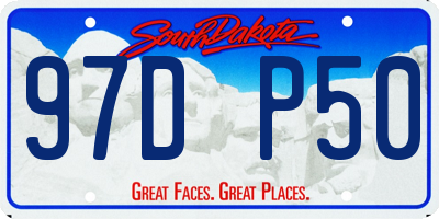 SD license plate 97DP50