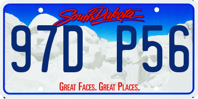 SD license plate 97DP56
