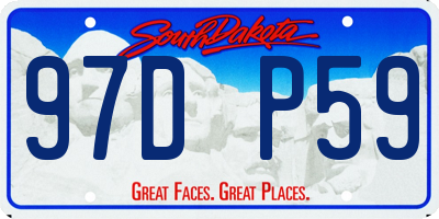 SD license plate 97DP59