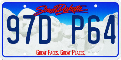 SD license plate 97DP64