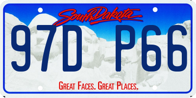 SD license plate 97DP66
