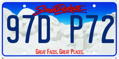 SD license plate 97DP72