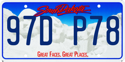 SD license plate 97DP78