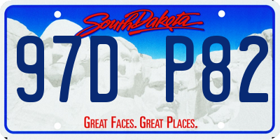 SD license plate 97DP82