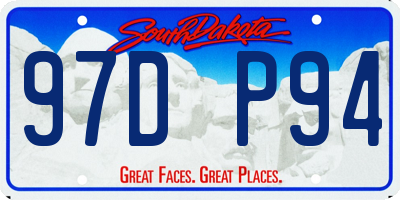 SD license plate 97DP94