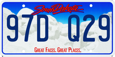 SD license plate 97DQ29
