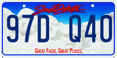 SD license plate 97DQ40