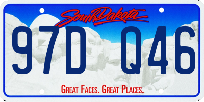 SD license plate 97DQ46