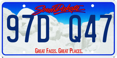 SD license plate 97DQ47