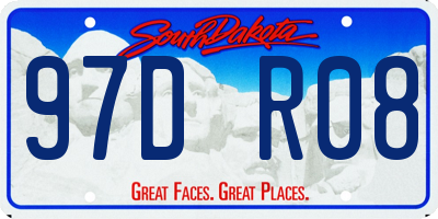SD license plate 97DR08