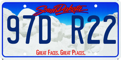 SD license plate 97DR22