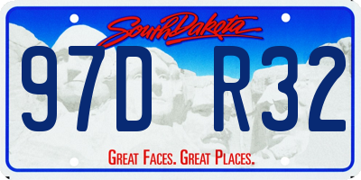 SD license plate 97DR32