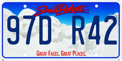 SD license plate 97DR42