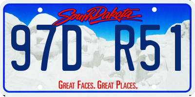 SD license plate 97DR51