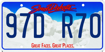 SD license plate 97DR70