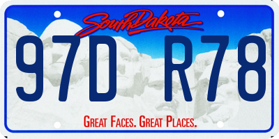 SD license plate 97DR78