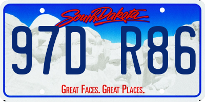 SD license plate 97DR86