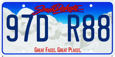 SD license plate 97DR88