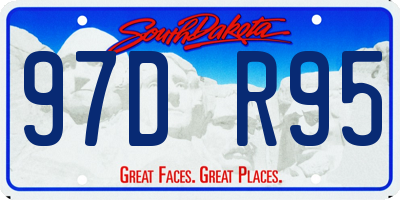SD license plate 97DR95