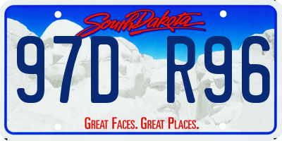 SD license plate 97DR96