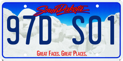SD license plate 97DS01