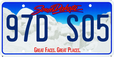 SD license plate 97DS05