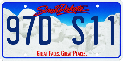 SD license plate 97DS11