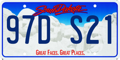 SD license plate 97DS21