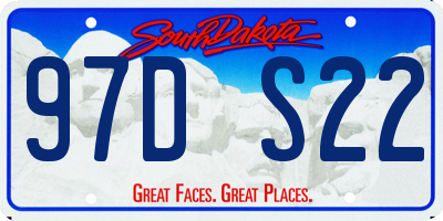 SD license plate 97DS22