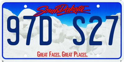 SD license plate 97DS27