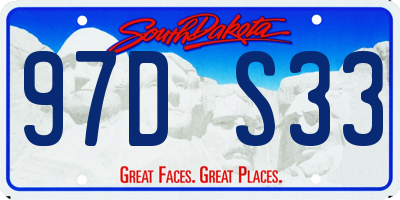 SD license plate 97DS33