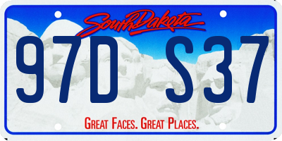 SD license plate 97DS37