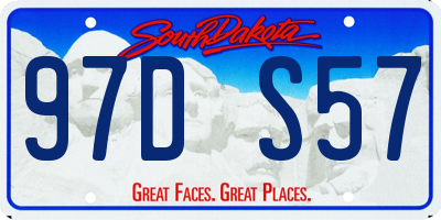 SD license plate 97DS57