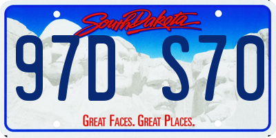 SD license plate 97DS70